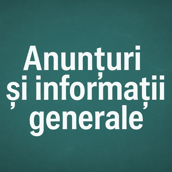 Anunțuri și Informații